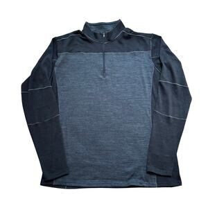 Kuhl Ryzer 1/4 Zip Pullover Sweater Men's XL Charcoal Gray Black Gorpcore